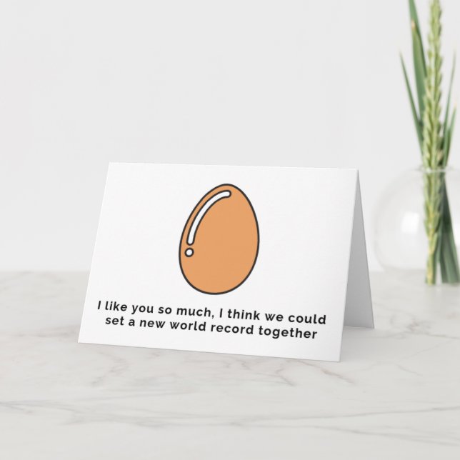 "Set a new world record" Egg Card (Front)