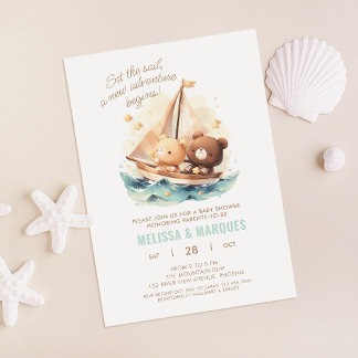 Set A Sail New Adventure Begins Baby Shower Invite