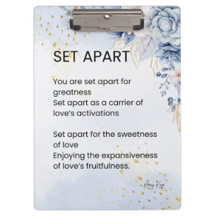 Set Apart Empowerment Poem Poetry  Clipboard