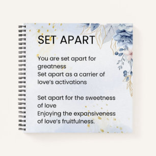 Set Apart Empowerment Poem Poetry Notebook