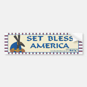 Set Bless America Bumper Sticker