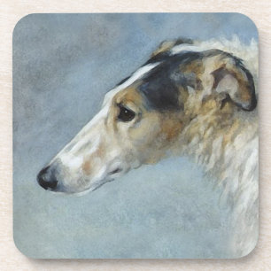 Set de 6 dessous de verre aquarelle Borzoi