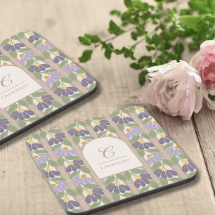 Set de dessous de verre botaniques vintage avec mo