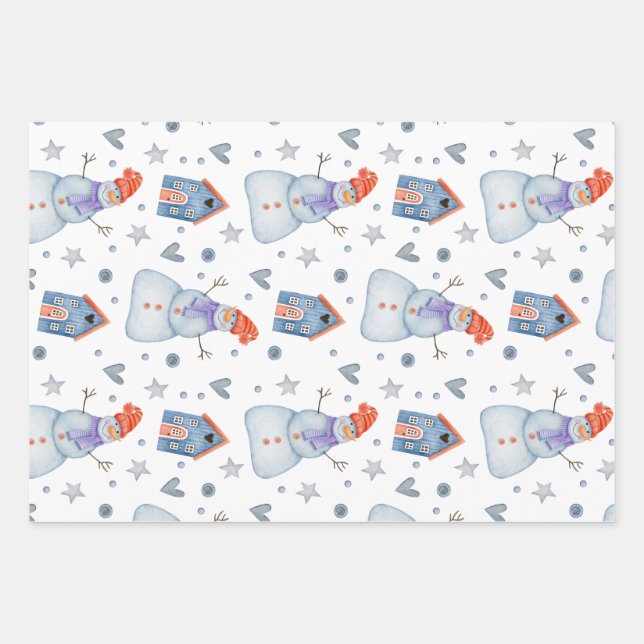 Set de hojas de papel de regalo wrapping paper sheet (Front)