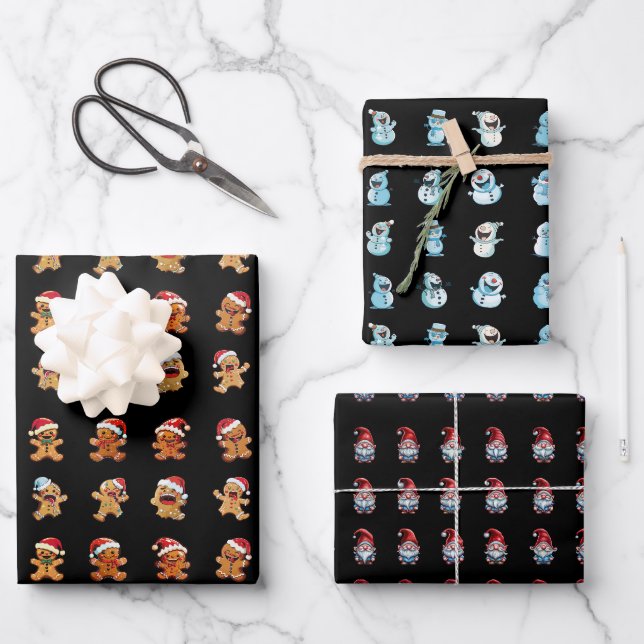 Set de papier cadeau de Noël (Recto)