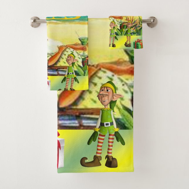 Set de serviettes de bain de Noël, Summer Beach Bu (En situation)