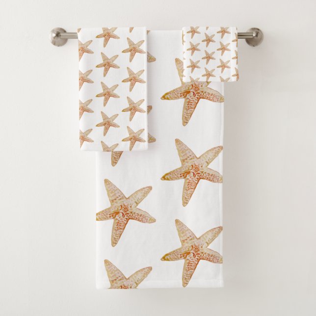 Set de serviettes de bain de Starfish Peinture Côt (En situation)