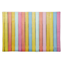 Colorful Fence Post – Photographed Cloth Placemat