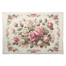 Country Garden Roses roses sur Crème Arrière - pla