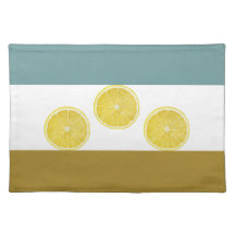 Set de table de géométrie moderne citron