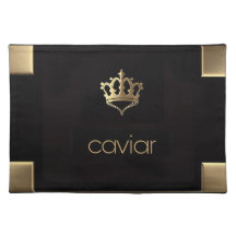 Set de table de tissu/Caviar royal/Set de table de