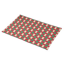 Motif géométrique de Cravate rouge rouge vert Orie