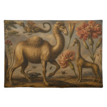 Peinture à l'huile animale botanique fantaisie vin