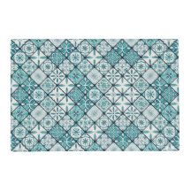 motif ethnique couleur turquoise