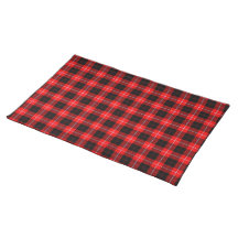 Vintage Cunningham Clan Tartan Rouge Noir