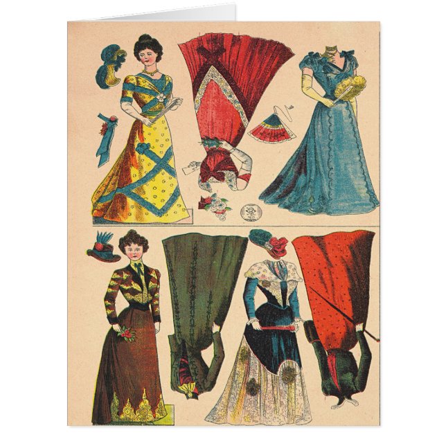 Set de vêtements de poupées en papier victorien Vi (Devant)