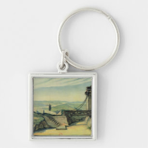 Set design for Act II of the opera 'Fidelio' Keychain