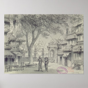 Set Design for Act II of the opera 'Lakme' Poster