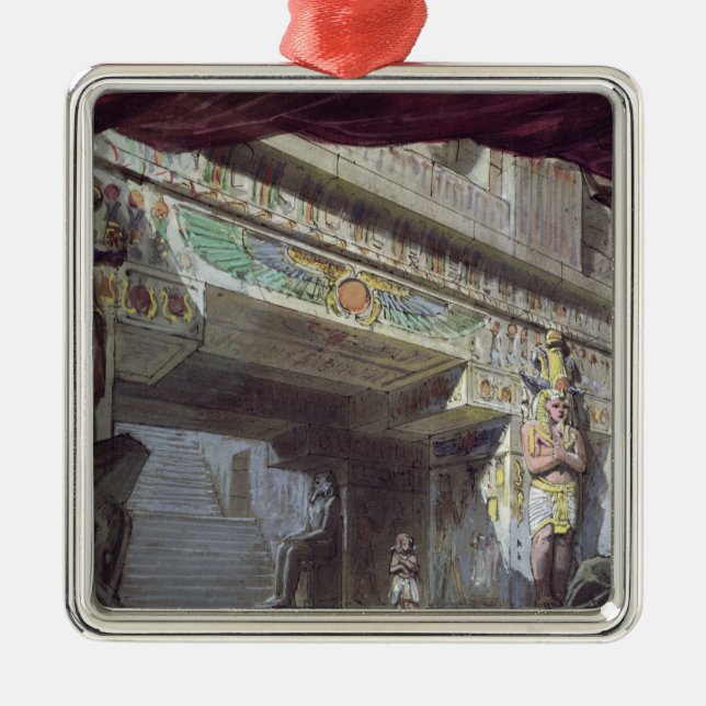 Set design for 'The Magic Flute' by Mozart Metal Ornament (Front)