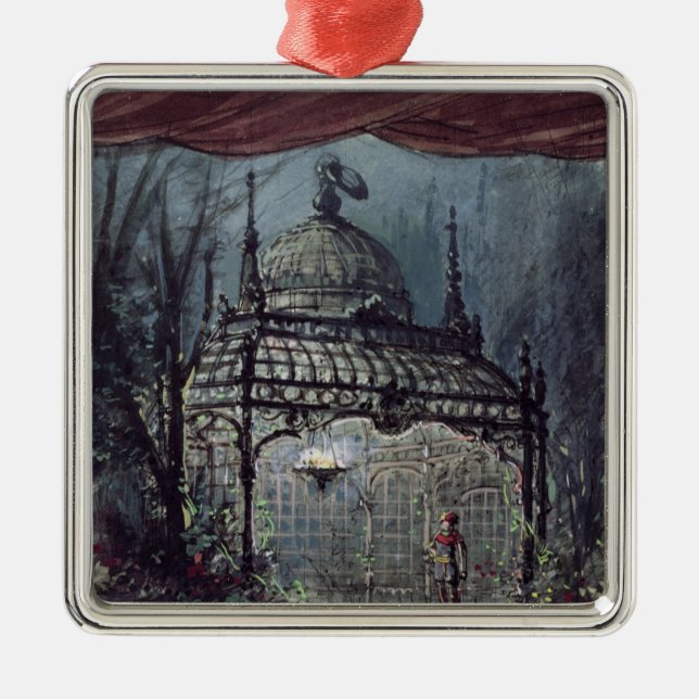 Set design for 'The Magic Flute' Metal Ornament (Front)