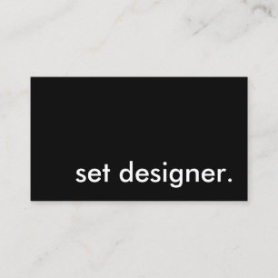 set designer. business card