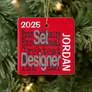 Set Designer Extraordinaire CUSTOM Ceramic Ornament