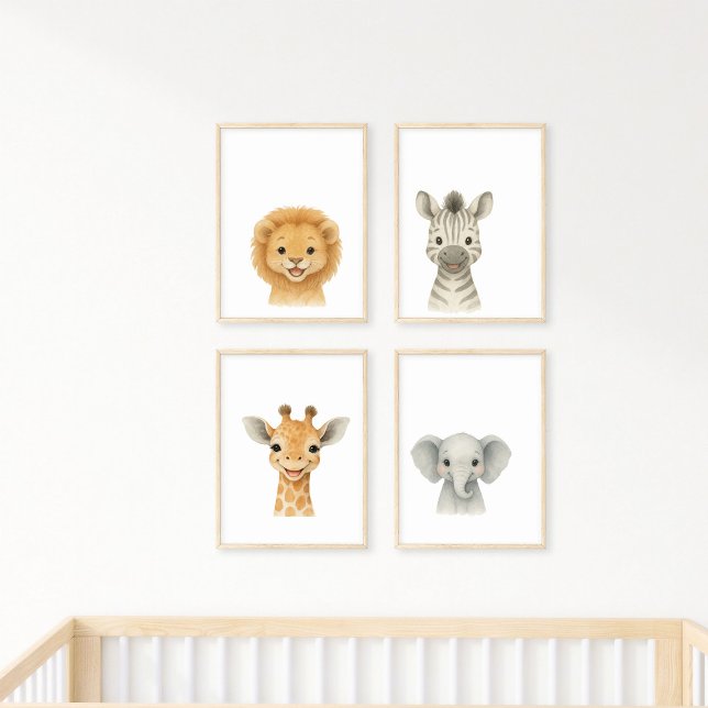 Set d'impression Safari Animal Nursery Wall Art (Créateur téléchargé)