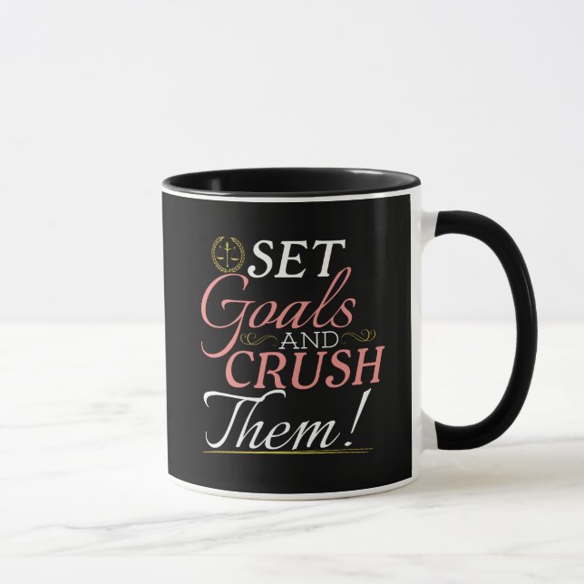 Set Goals and Crush Them Quote Mug (Right)