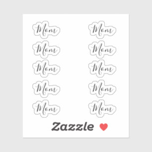   Set of 10 -Elegant Signature Script "Mom" Name 