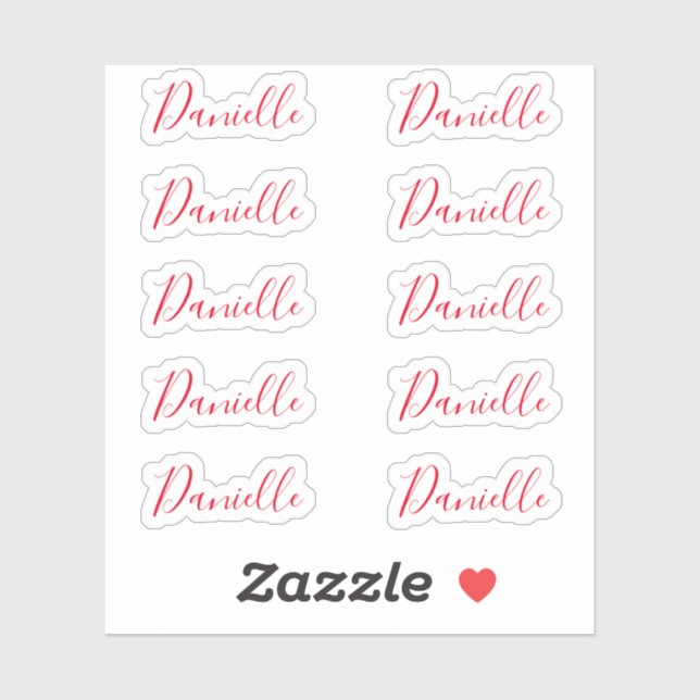 Set of 10 - Elegant Signature Script Name Danielle (Sheet)