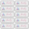 Set of 10 Small Transparent Unicorn Name Labels