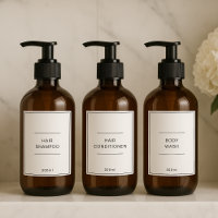 Set of 12 Personalized Waterproof bathroom Labels