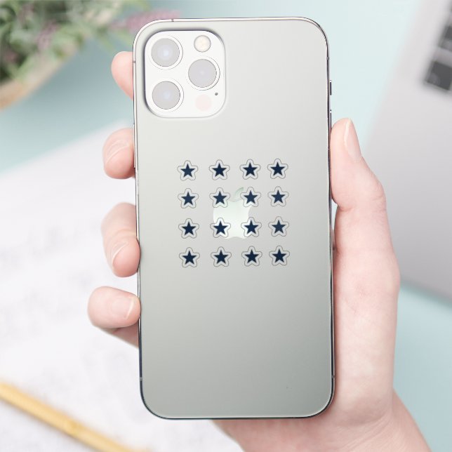 Set of 16 Navy Blue Stars (Phone)
