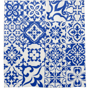 Set of 16 tiles Azulejos in blue, white. Original