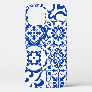 Set of 16 tiles Azulejos in blue,  white. Original iPhone 12 Case