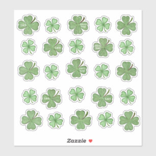 Set of 25 Amazing Shamrock Vinyl Stickers
