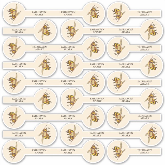 Set of 27 Photo Honey Jar Security Lid Custom-Cut (Front)