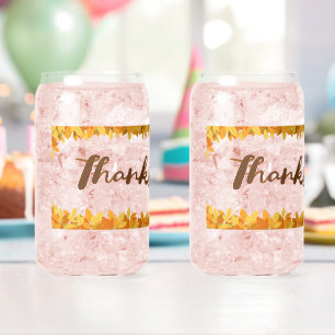 Set of 2 Minimalist “Thanksgiving” Glass Cans – Mo