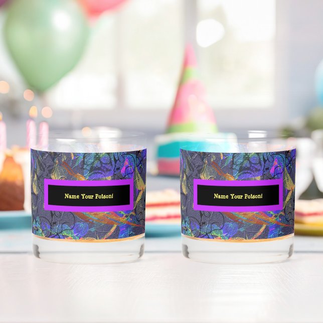 Set of 2 Name Your Poison Whiskey Glass (Insitu (Birthday))