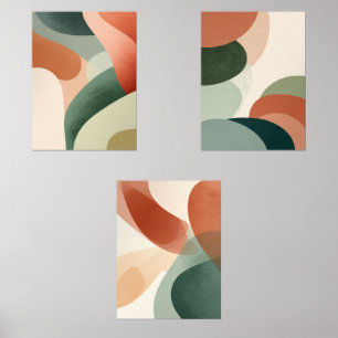 Set of 3 Modern Abstract Wall Art Prints