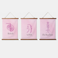 Set of 3 Pink Usui Reiki Symbols-CKR, SHK & HSZSN