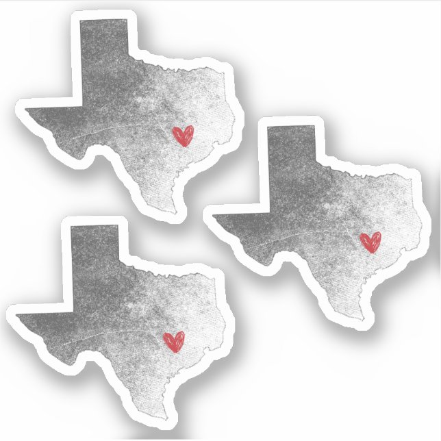 Set of 3 Sending Love From Texas Distressed (Front)