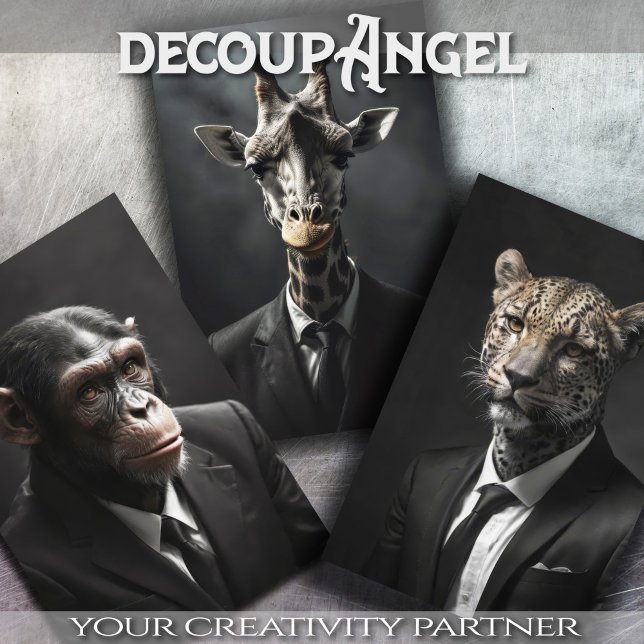 Set of 3 - The Beast of Business - Decoupage - Wrapping Paper Sheet (Creator Uploaded)
