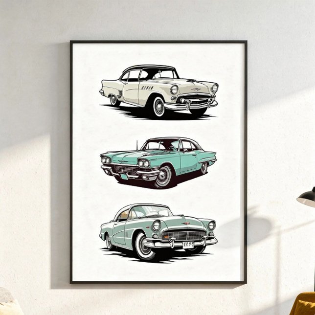 Set of 3 vintage cars. poster (Creator Uploaded)