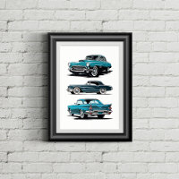 Set of 3 vintage cars.