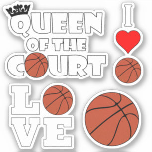 Set of 4 Basketball Players Sports Lovers Contour