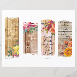 Set of 4 Christian Theme Bookmarks