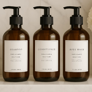 Set of 4 Custom Bathroom Labels