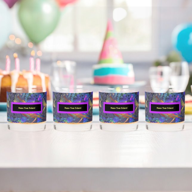 Set of 4 Name Your Poison Whiskey Glass (Insitu (Birthday))