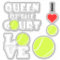 Set of 4 Tennis Players Sports Lovers Contour